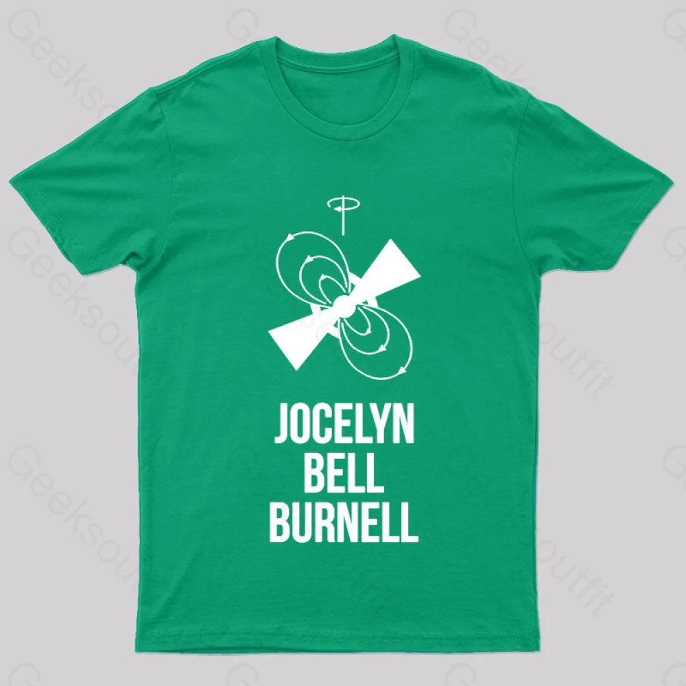 Jocelyn Bell Burnell Nerd T-Shirt Green / S