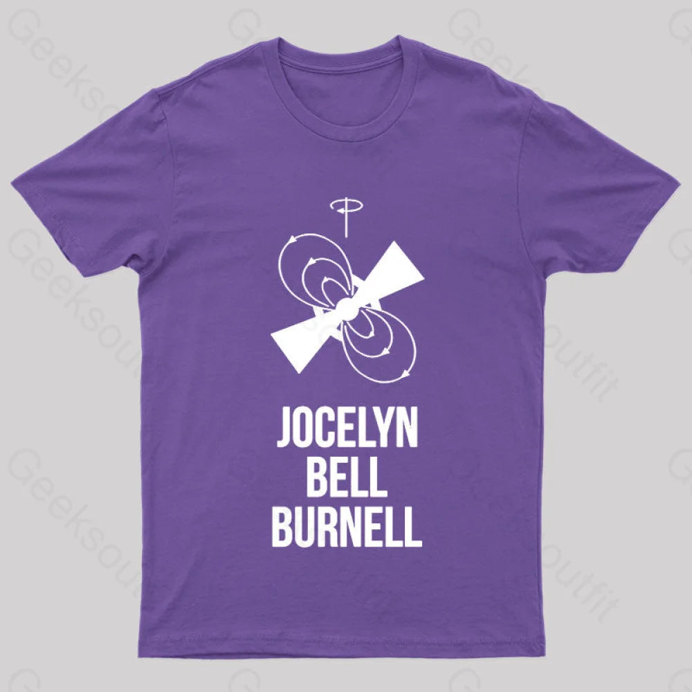 Jocelyn Bell Burnell Nerd T-Shirt Purple / S