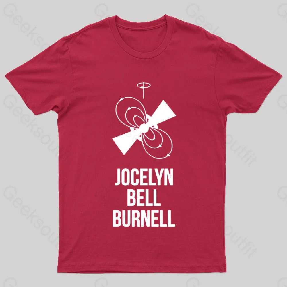 Jocelyn Bell Burnell Nerd T-Shirt Red / S