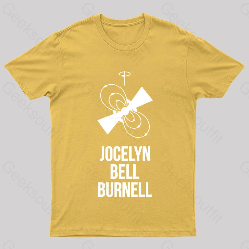 Jocelyn Bell Burnell Nerd T-Shirt Yellow / S