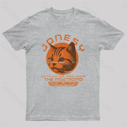 Jonesy Surviving Nine Lives Aboard The Nostromo Geek T-Shirt Grey / S