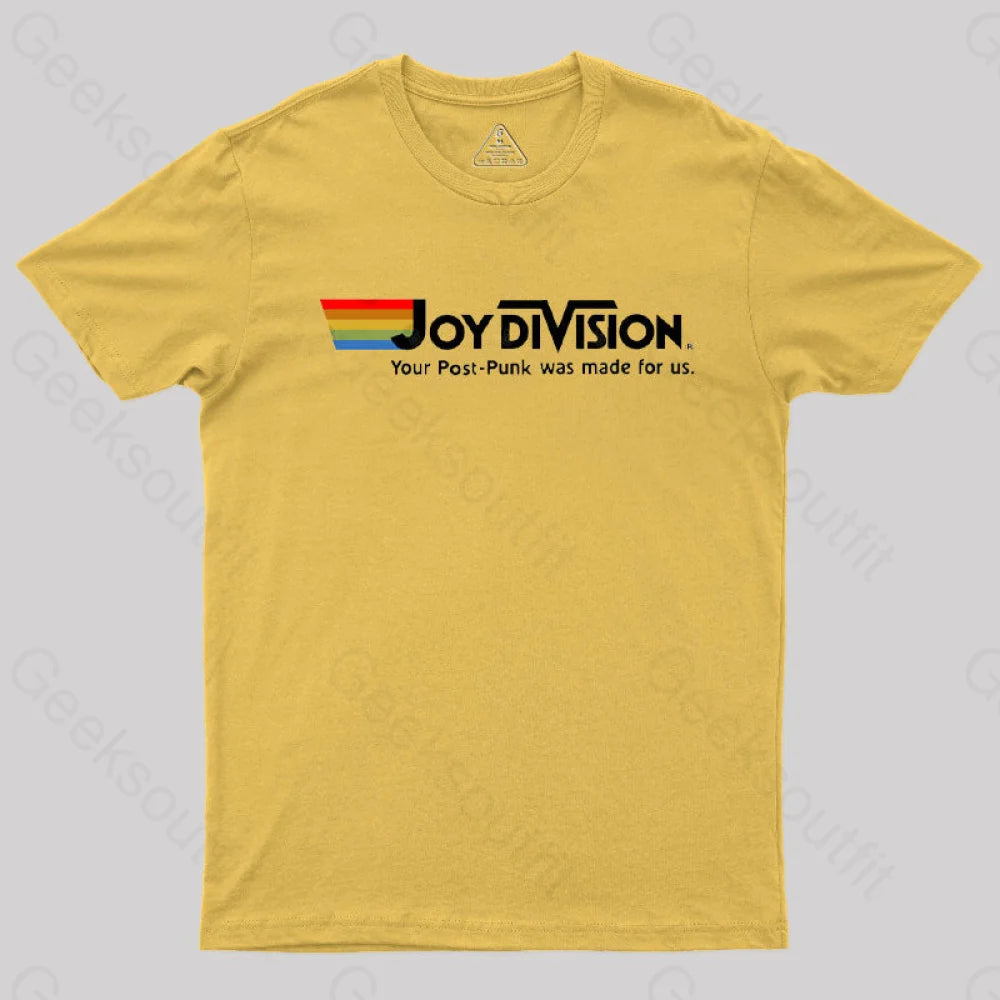 Joy Division Parody Vintage T-Shirt Yellow / S