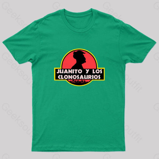 Juanito Y Los Clonosaurios Geek T-Shirt Green / S