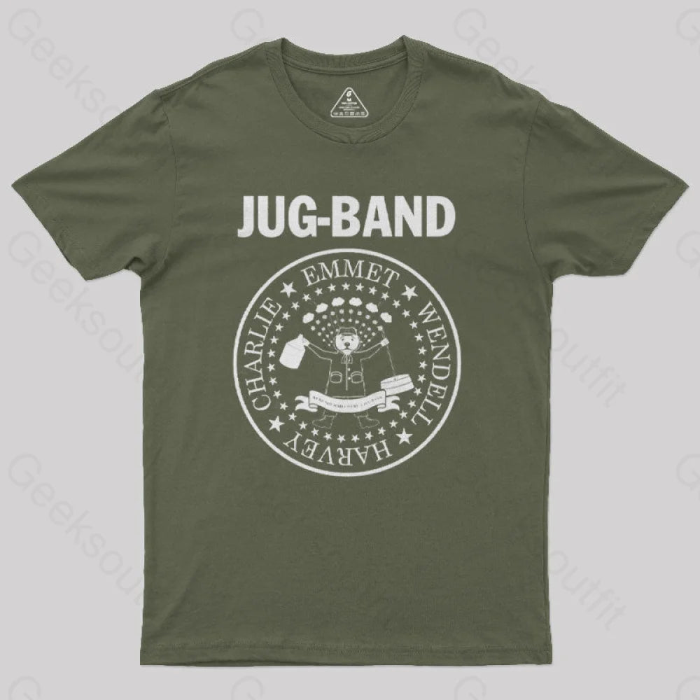 Jug Band Geek T-Shirt Army Green / S