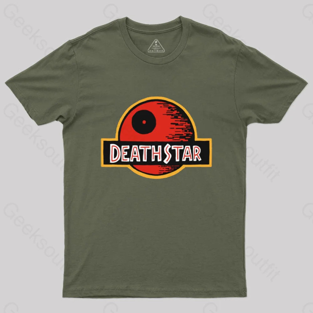 Jurassic Death Star T-Shirt Army Green / S