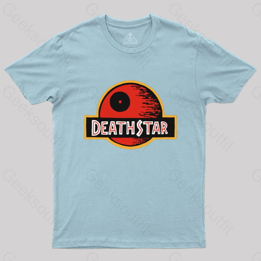 Jurassic Death Star T-Shirt Light Blue / S