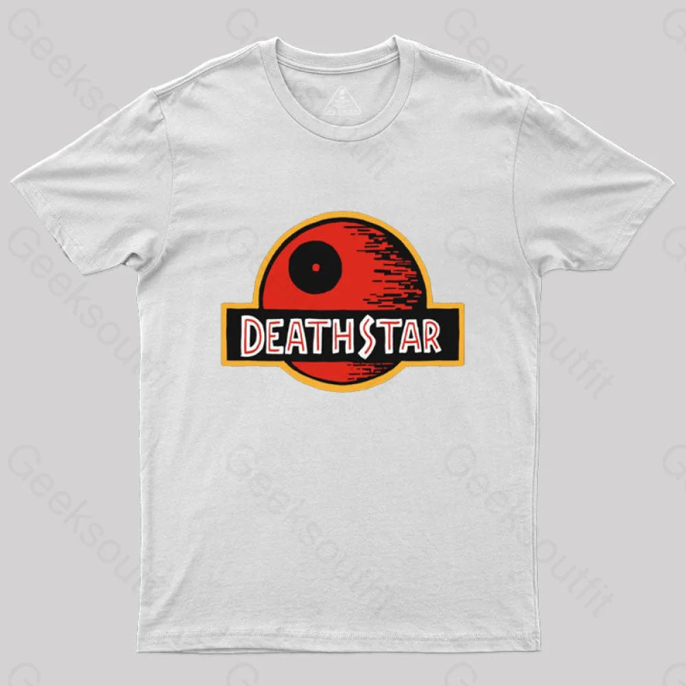 Jurassic Death Star T-Shirt White / S