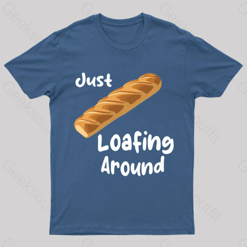 Just Loafing Around Bread Geek T-Shirt Navy / S