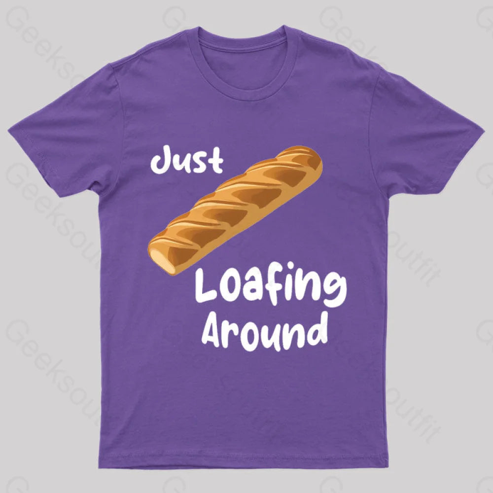 Just Loafing Around Bread Geek T-Shirt Purple / S