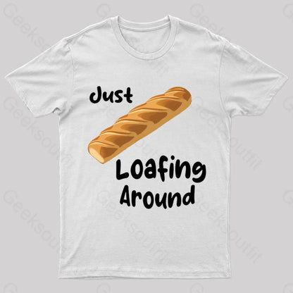 Just Loafing Around Bread Geek T-Shirt White / S