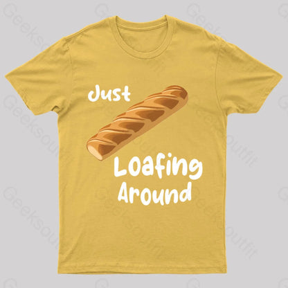 Just Loafing Around Bread Geek T-Shirt Yellow / S