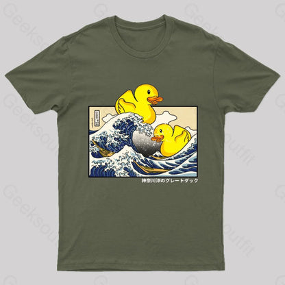 Kanagawa Ducks Geek T-Shirt Army Green / S