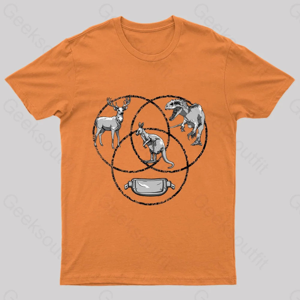 Kangaroo Venn Diagram T-Shirt Orange / S