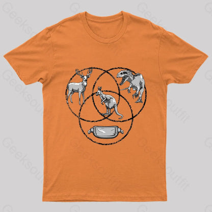 Kangaroo Venn Diagram T-Shirt Orange / S