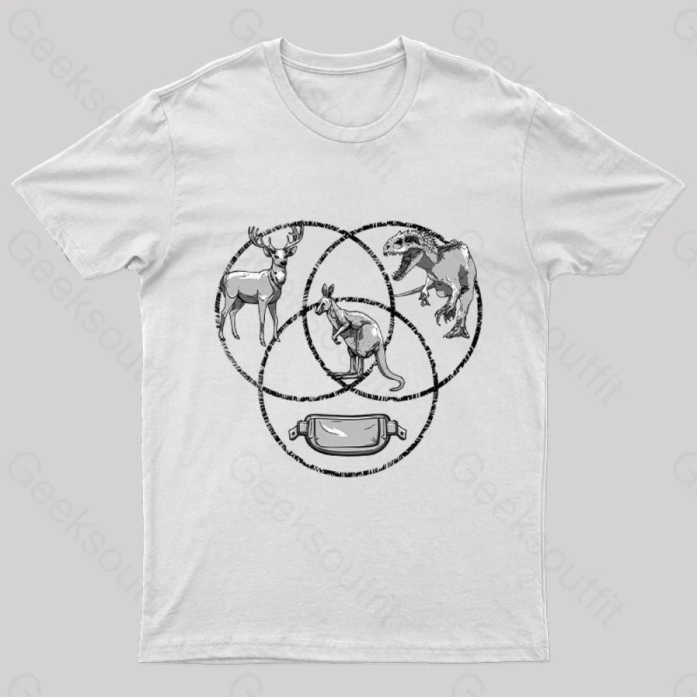 Kangaroo Venn Diagram T-Shirt White / S