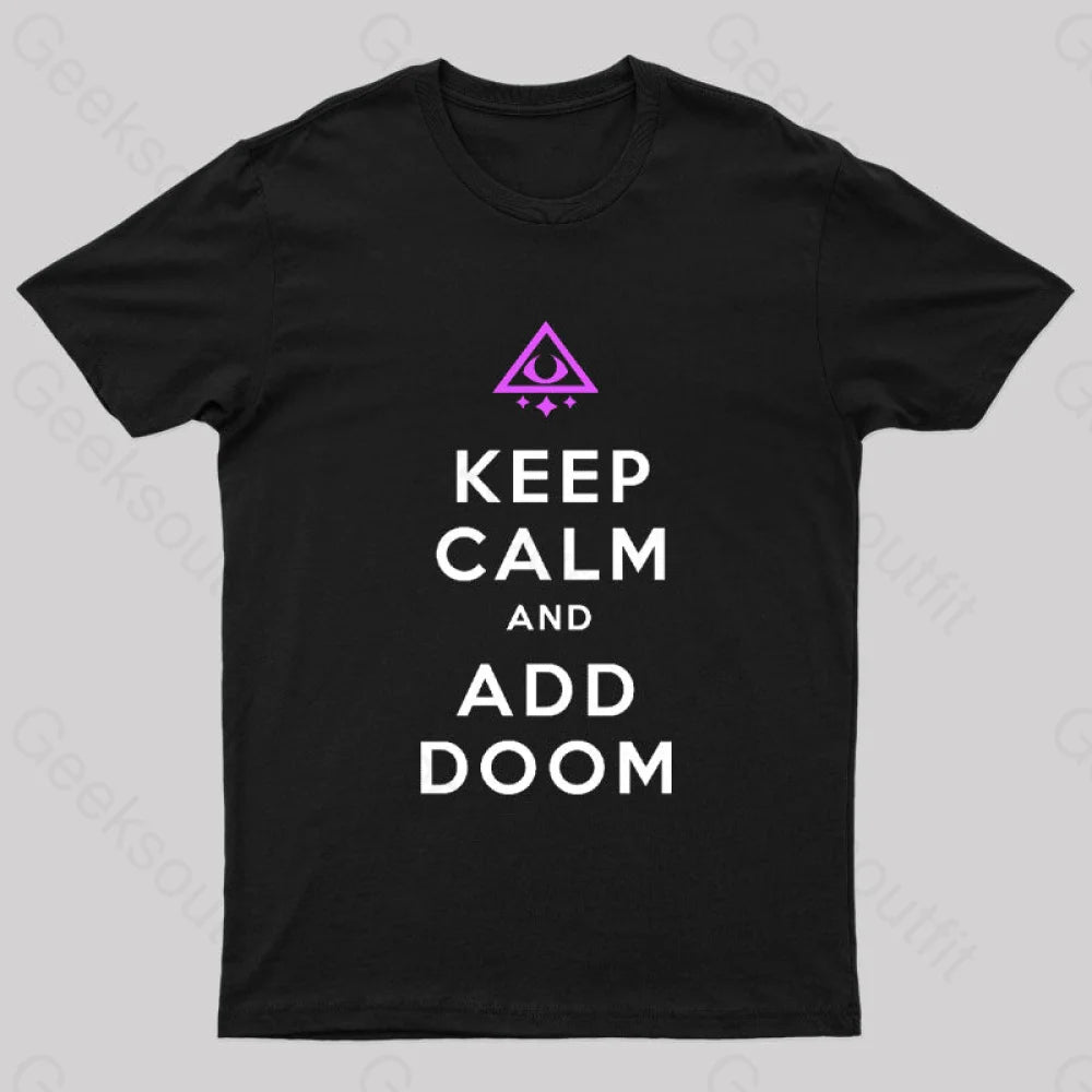 Keep Calm And Add Boom Nerd T-Shirt Black / S