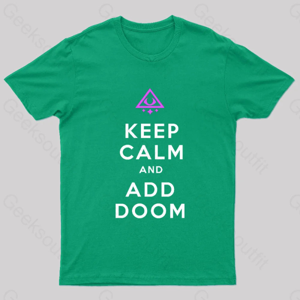 Keep Calm And Add Boom Nerd T-Shirt Green / S