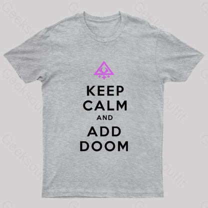 Keep Calm And Add Boom Nerd T-Shirt Grey / S