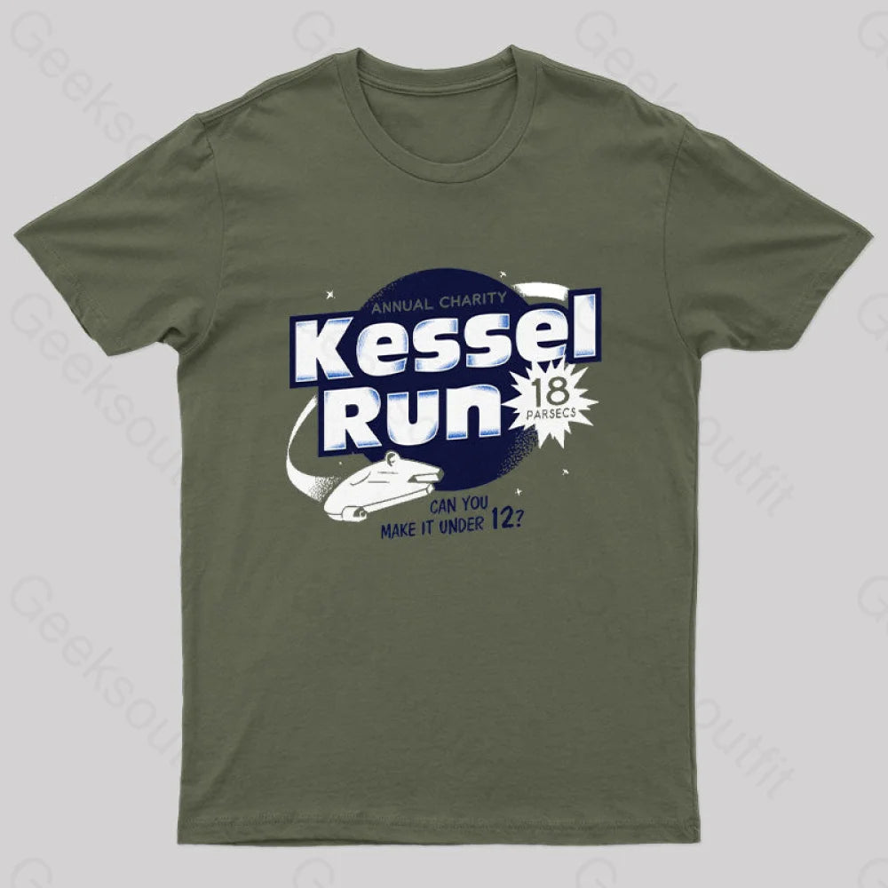 Kessel Run Geek T-Shirt Army Green / S