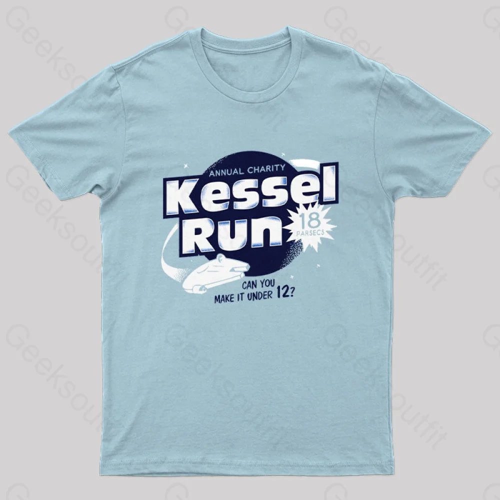 Kessel Run Geek T-Shirt Light Blue / S