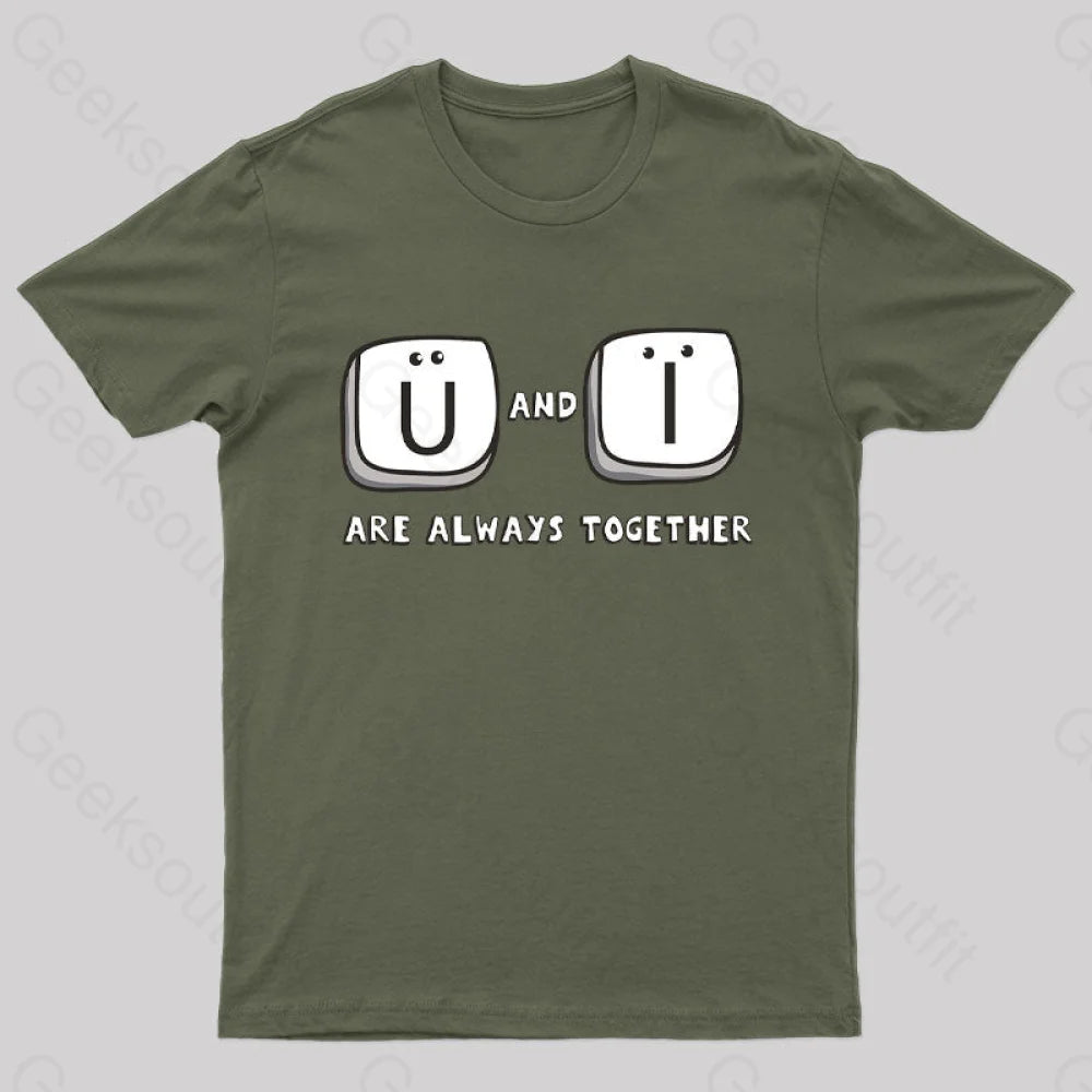 Keyboard Buttons Nerd T-Shirt Army Green / S