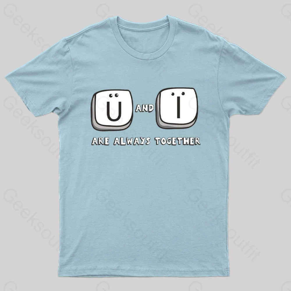 Keyboard Buttons Nerd T-Shirt Light Blue / S