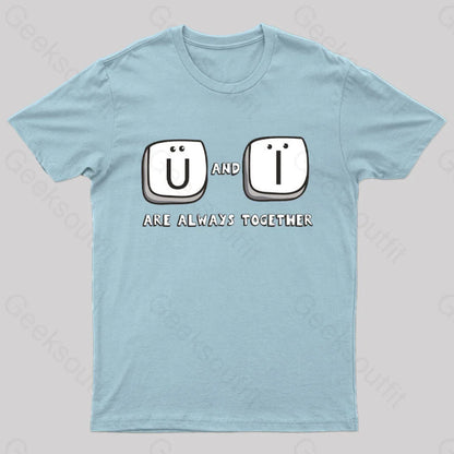 Keyboard Buttons Nerd T-Shirt Light Blue / S