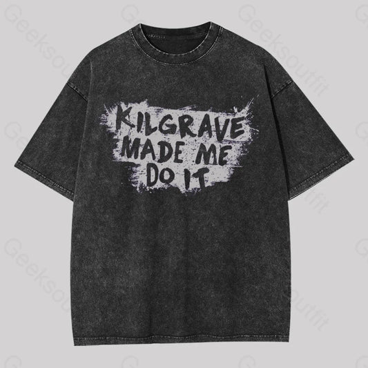 Kilgrave Made Me Do It Geek Washed T-Shirt Black / S