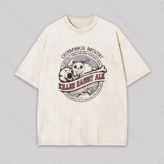 Killer Rabbit Ale Geek Washed T-Shirt Apricot / S