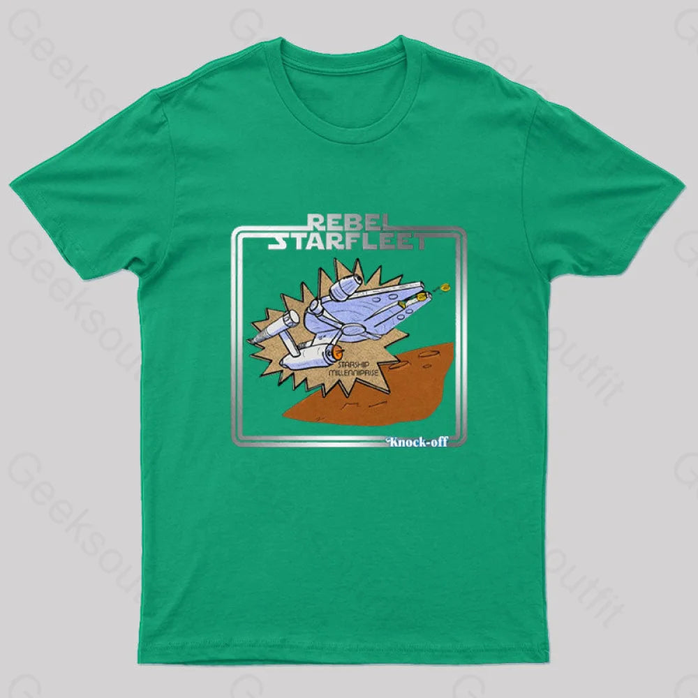 Knock-Off Starship Millenniprise Geek T-Shirt Green / S