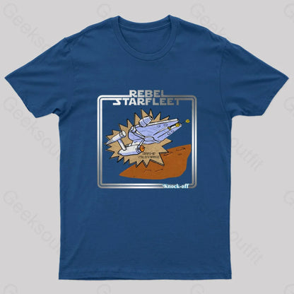 Knock-Off Starship Millenniprise Geek T-Shirt Navy / S