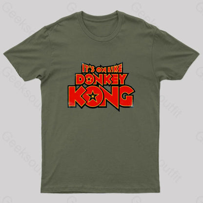 Kong Says It’s On Geek T-Shirt Army Green / S