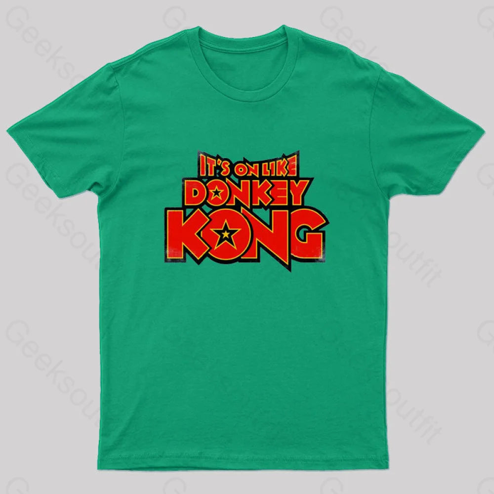 Kong Says It’s On Geek T-Shirt Green / S