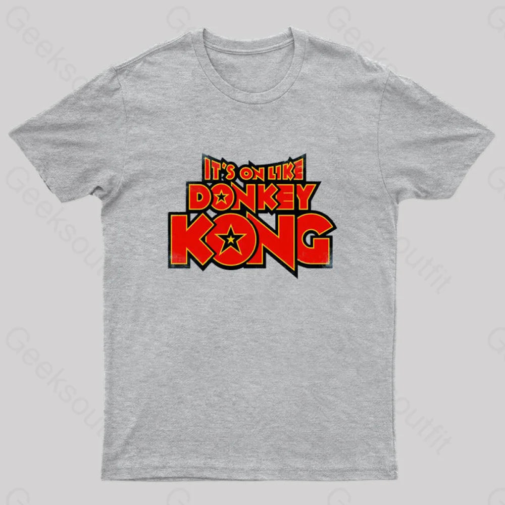 Kong Says It’s On Geek T-Shirt Grey / S