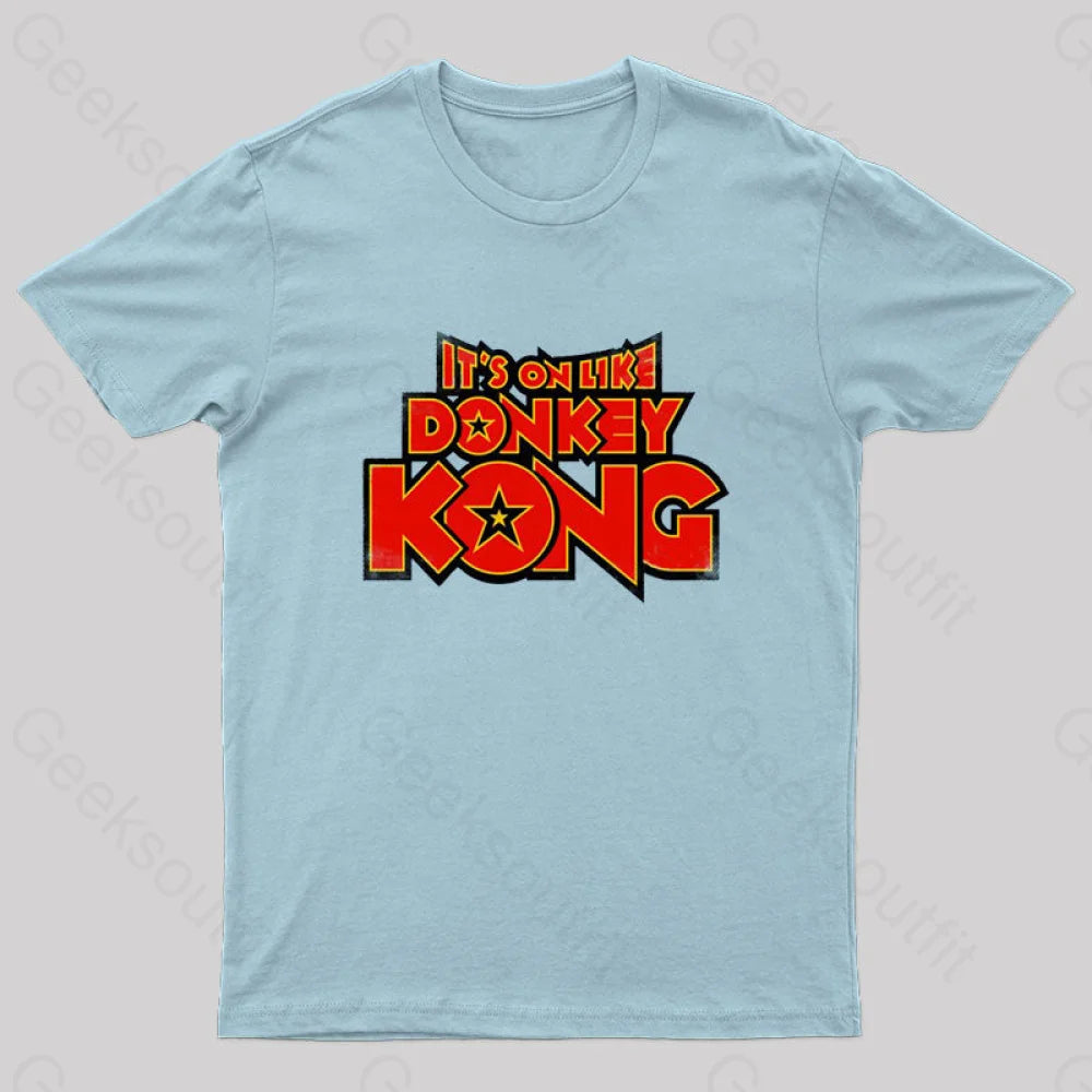 Kong Says It’s On Geek T-Shirt Light Blue / S