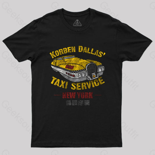 Korben Dallas Taxi Service T-Shirt Black / S