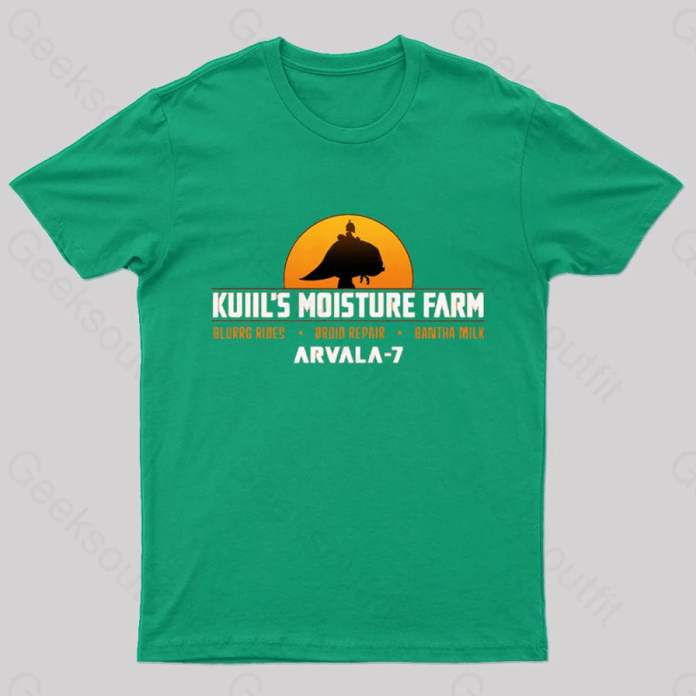 Kuiil’s Moisture Farm Nerd T-Shirt Green / S