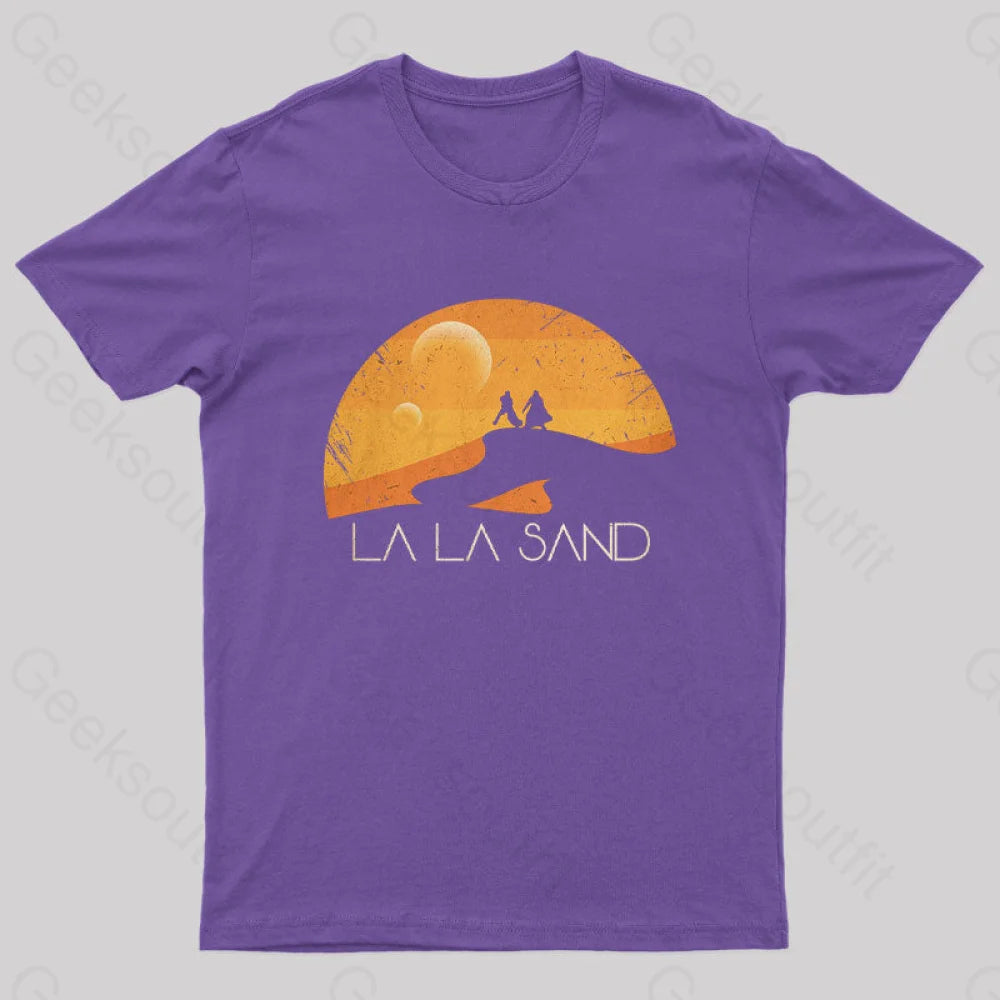 La Sand Sunset Geek T-Shirt Purple / S