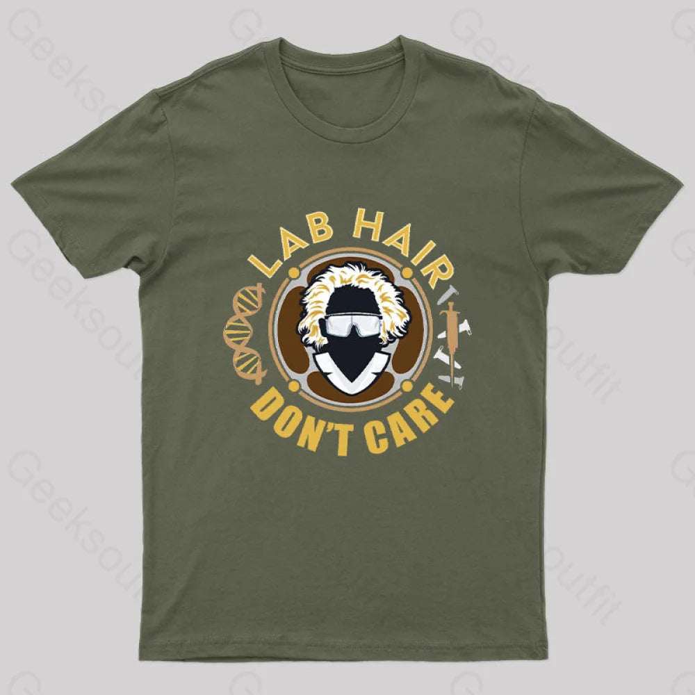 Lab Hair Don’t Care T-Shirt Army Green / S