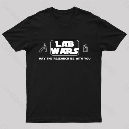 Lab Wars May The Research Be With You Nerd T-Shirt Black / S