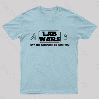 Lab Wars May The Research Be With You Nerd T-Shirt Light Blue / S