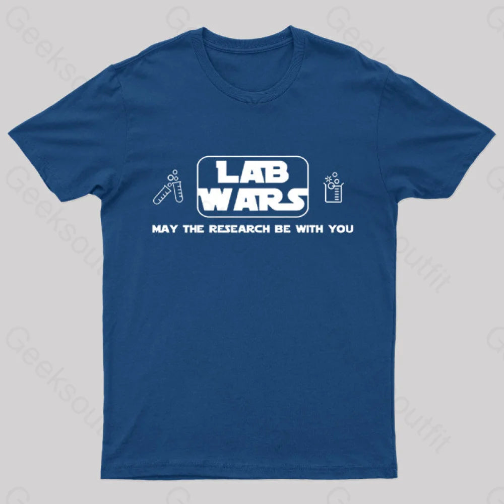 Lab Wars May The Research Be With You Nerd T-Shirt Navy / S