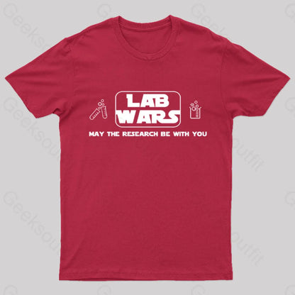 Lab Wars May The Research Be With You Nerd T-Shirt Red / S