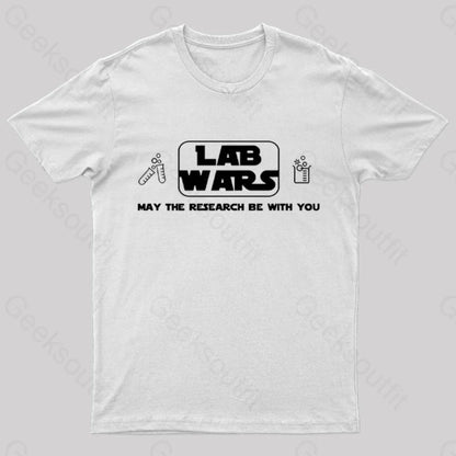 Lab Wars May The Research Be With You Nerd T-Shirt White / S