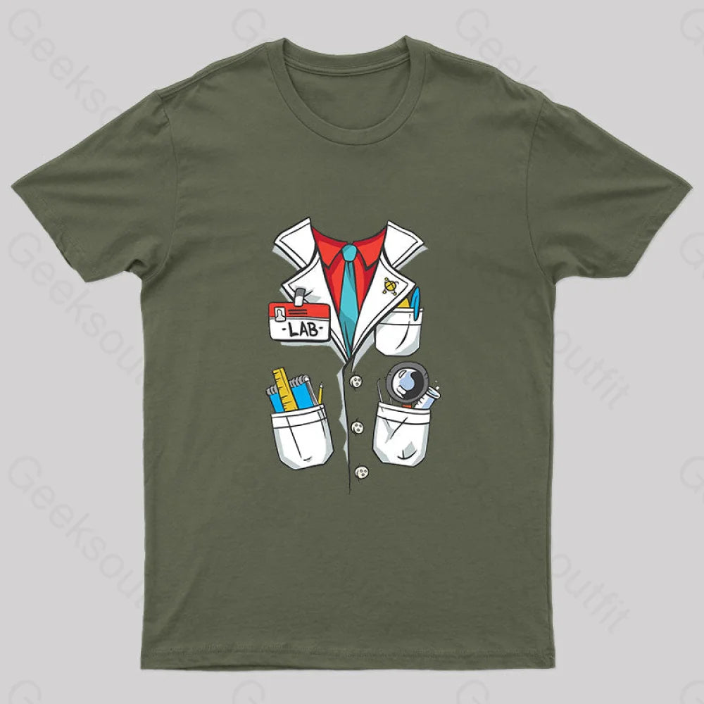 Laboratory Equipment Nerd T-Shirt Army Green / S