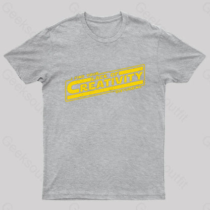 Lack Of Creativity Geek T-Shirt Grey / S