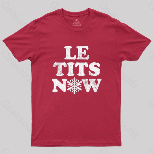 Le Tits Now T-Shirt Red / S