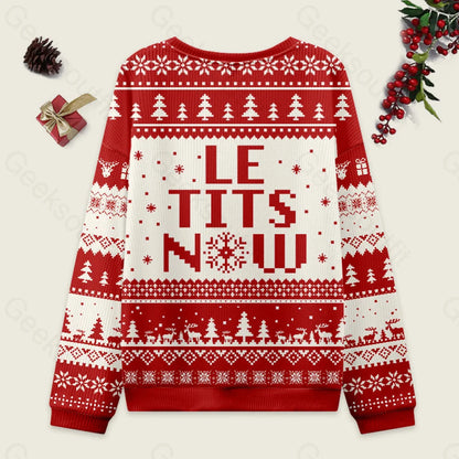 Le Tits Now Ugly Christmas Sweater Men’s Style-S