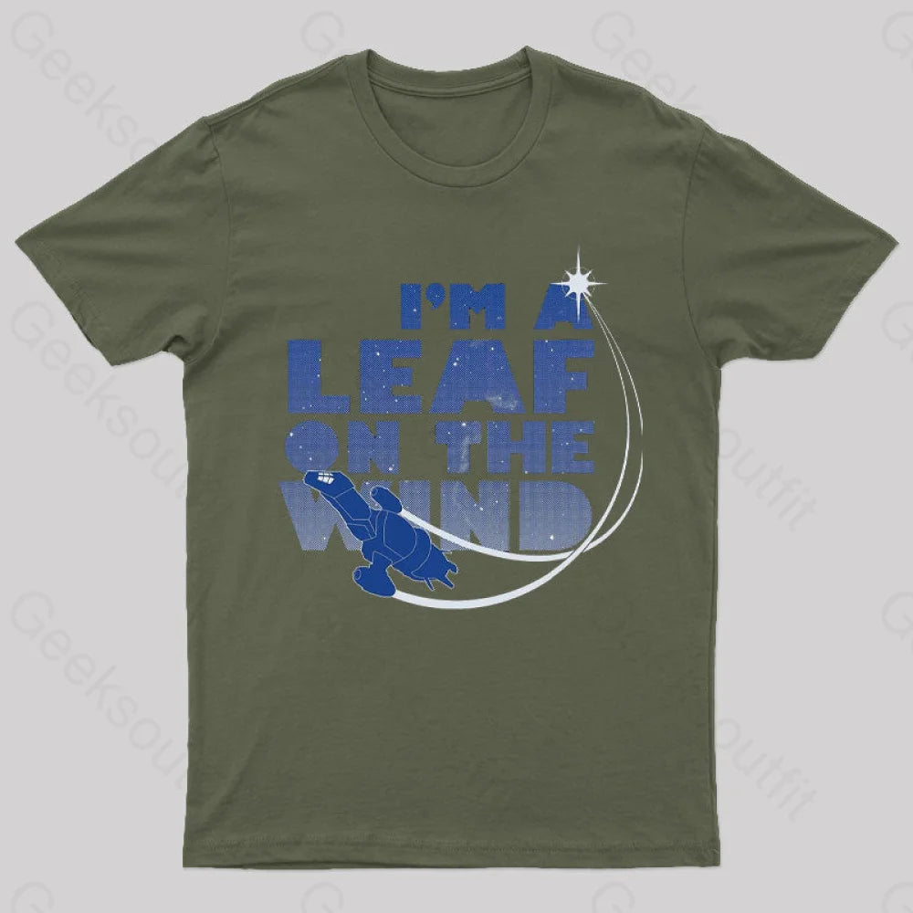 Leaf On The Wind T-Shirt Army Green / S