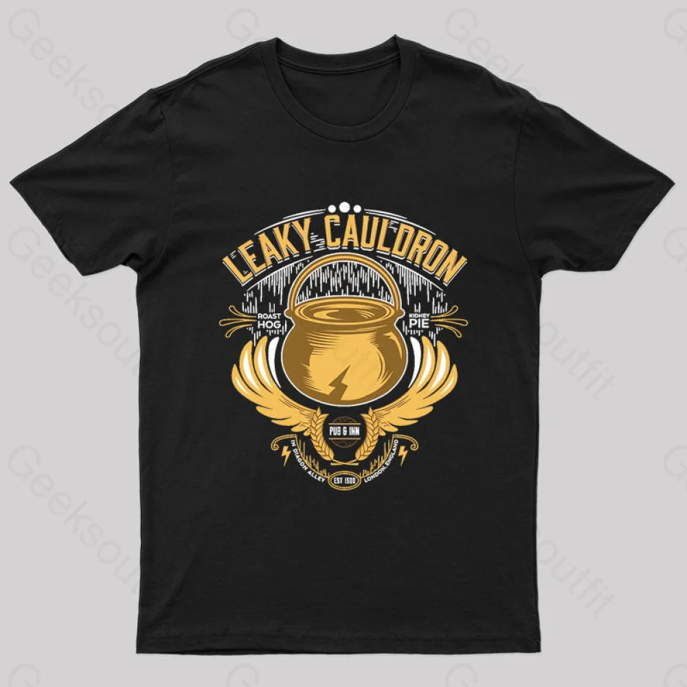 Leaky Cauldron Geek T-Shirt Black / S